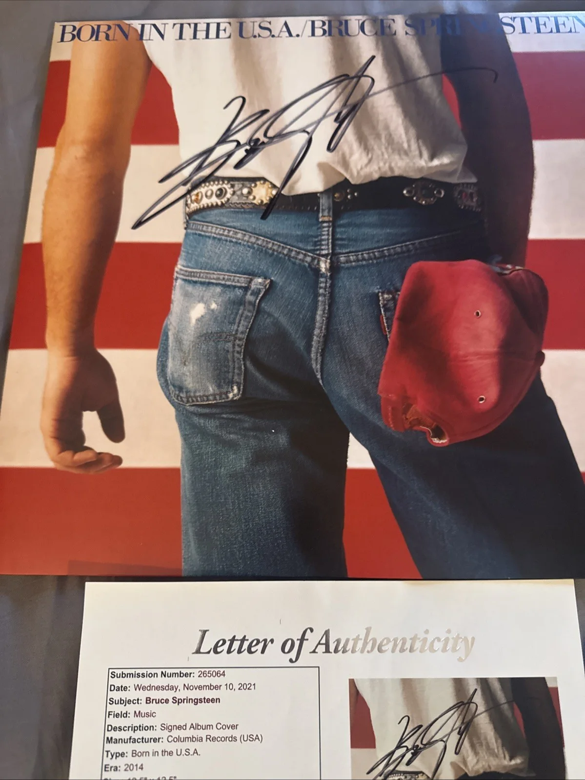 Bruce Springsteen Signed Born In The USA Vinyl JSA LOA Album Autograph The Boss, изображение 2