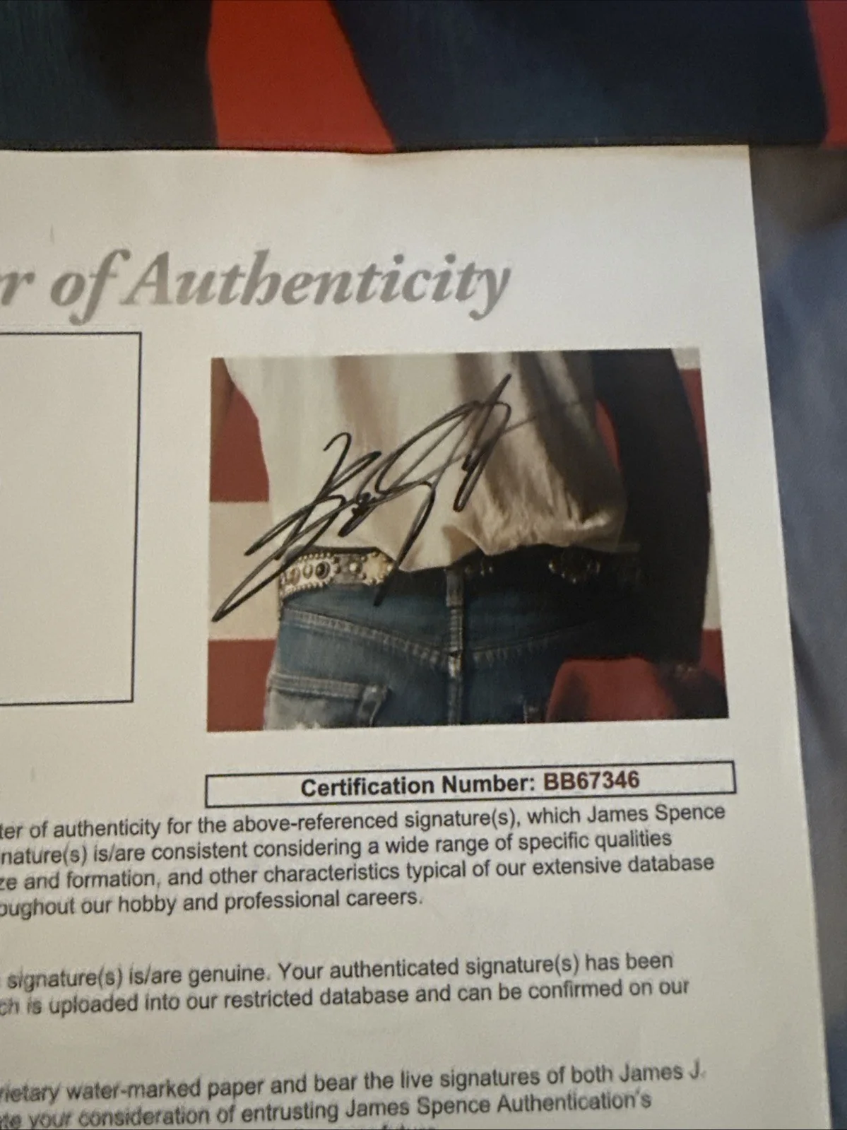 Bruce Springsteen Signed Born In The USA Vinyl JSA LOA Album Autograph The Boss, изображение 4