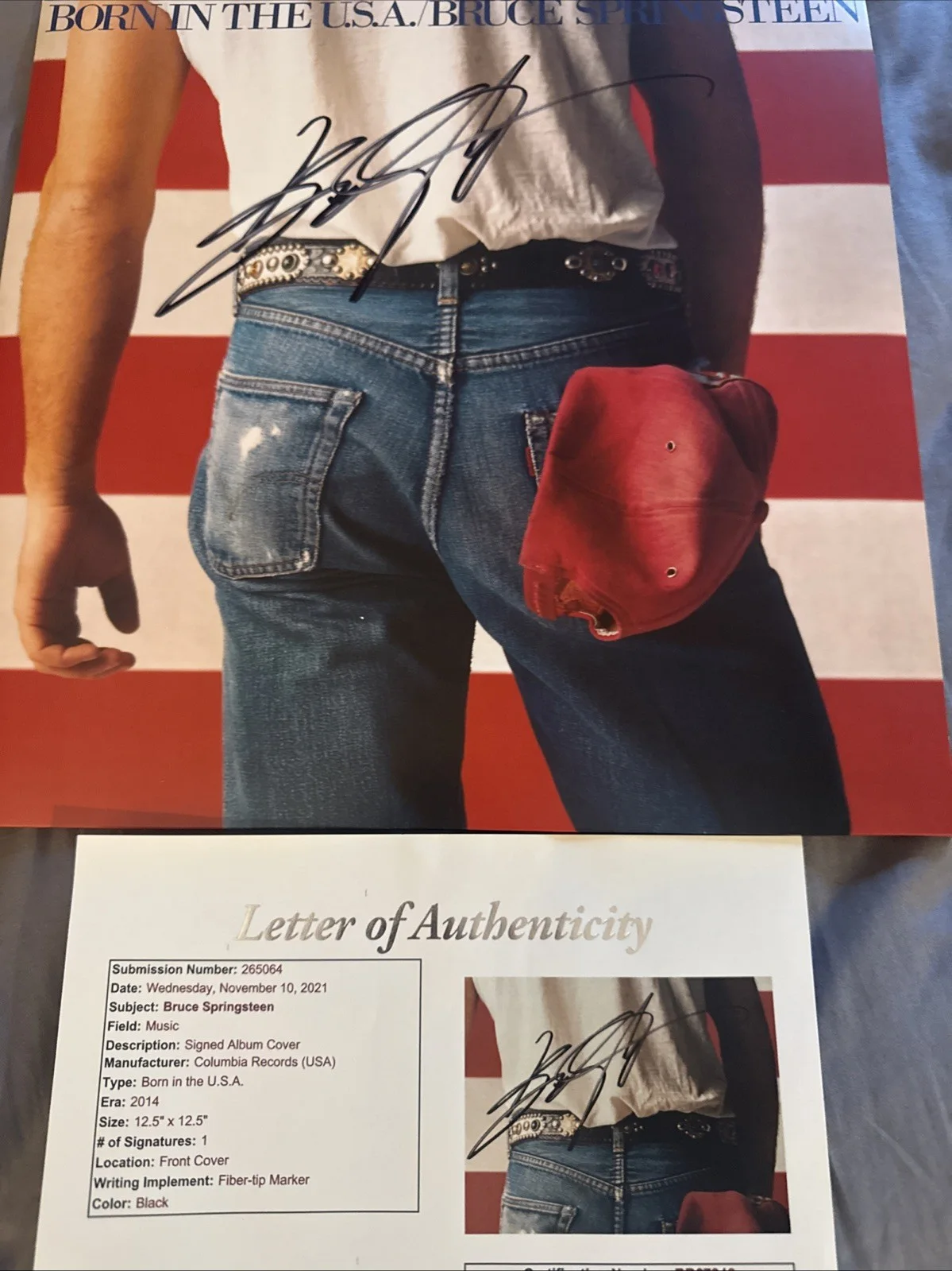 Bruce Springsteen Signed Born In The USA Vinyl JSA LOA Album Autograph The Boss, изображение 5