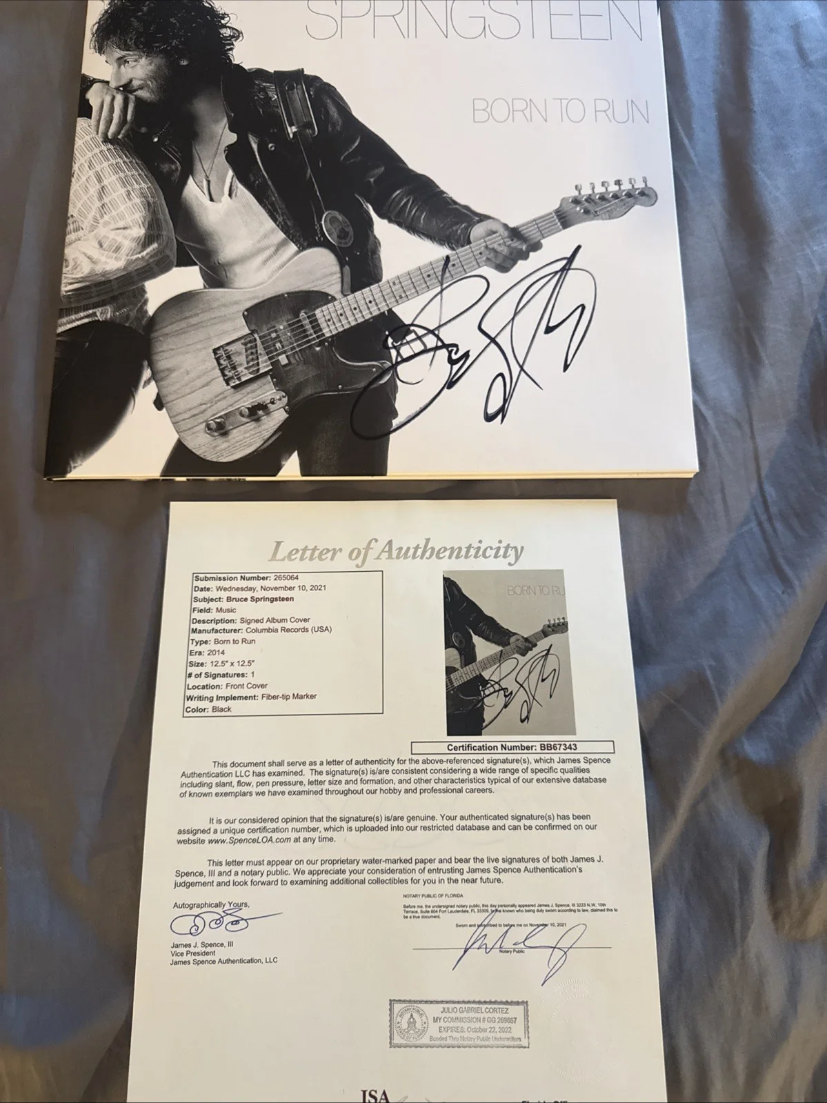 Bruce Springsteen Signed Born To Run Vinyl JSA LOA Album Autograph The Boss, image 3