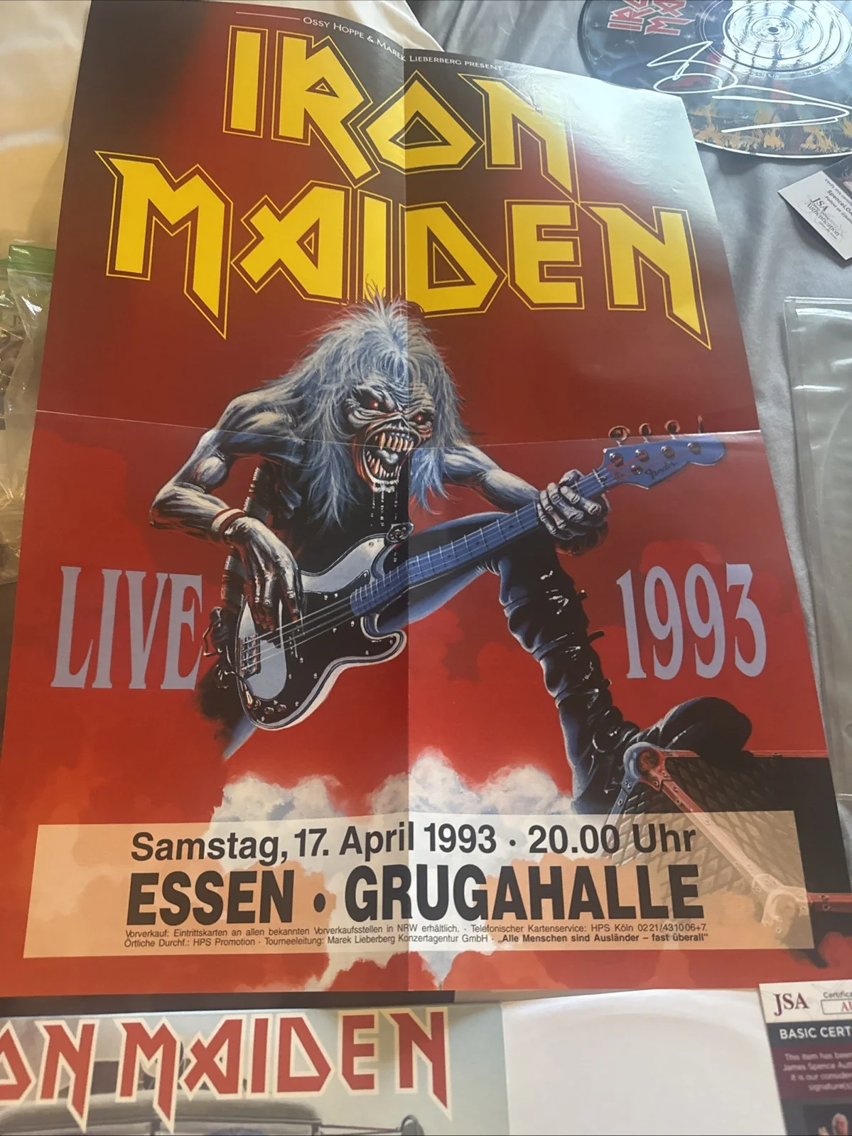 Bruce Dickinson Iron Maiden Signed Autographed Album Hit The Gas Here I Go JSA, image 4