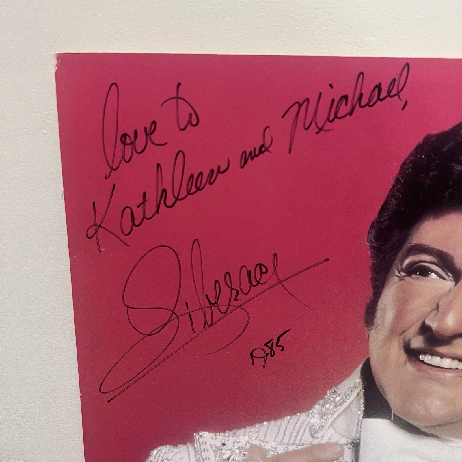1985 Liberace Signed Window Card Poster Kennedy Center Washington DC Theatre, изображение 3