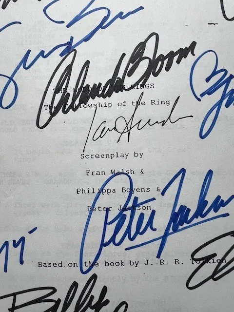 Jackson, Mortenson, Wood, McKellen, Astin, Bloom, Blanchet, Boyd — Lord of the Rings Signed Script – Fellowship Cast Autographs – 14 Signatures COA, изображение 3