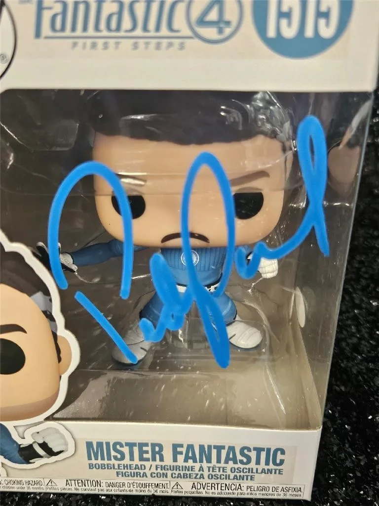 PEDRO PASCAL — PEDRO PASCAL HAND SIGNED AUTOGRAPHED FUNKO POP 1515 MR MISTER FANTASTIC 4 COA, изображение 2