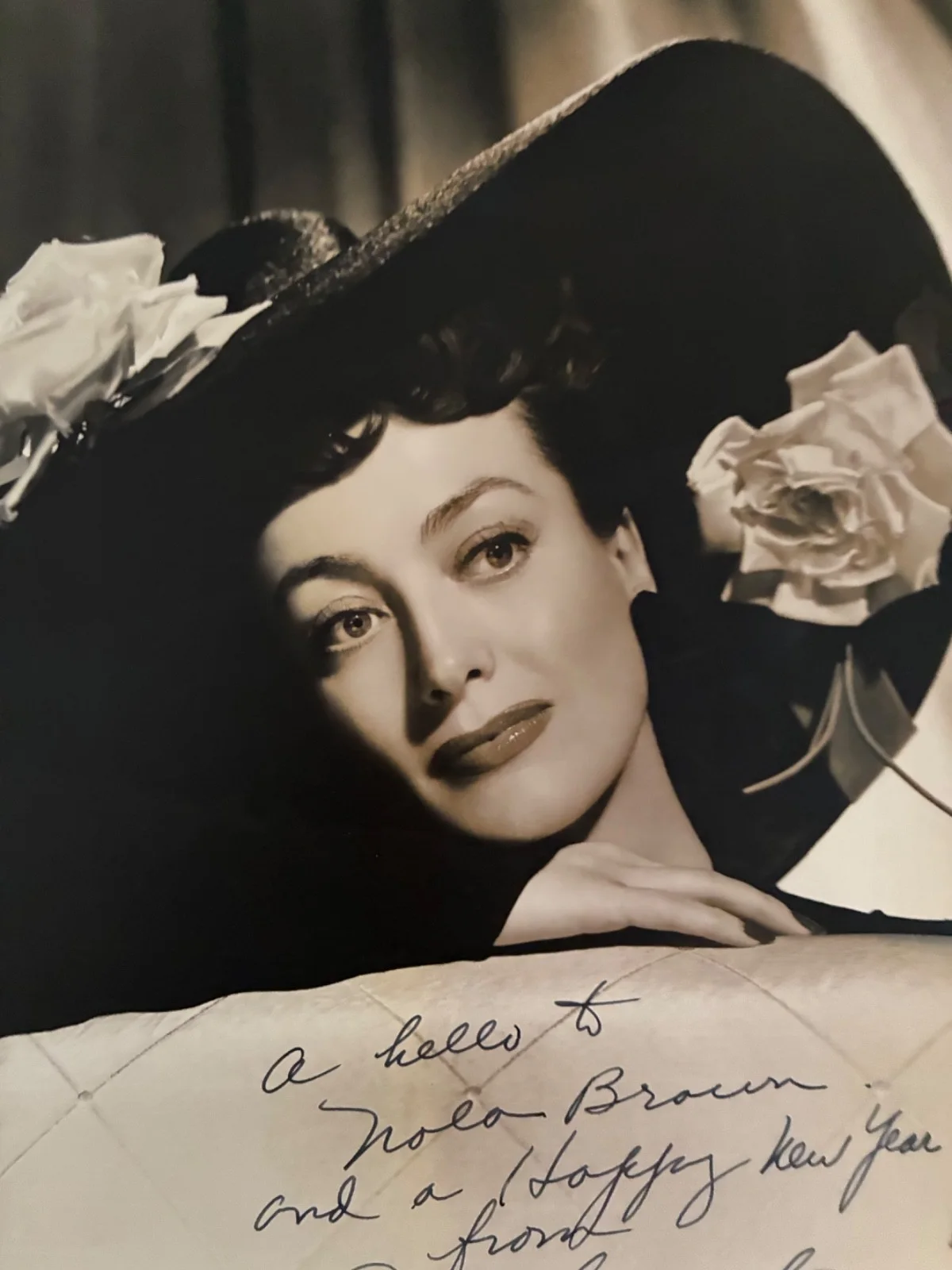 JOAN CRAWFORD Signed Vintage Glamour Photo -Personalized Inscription (no COA), image 2