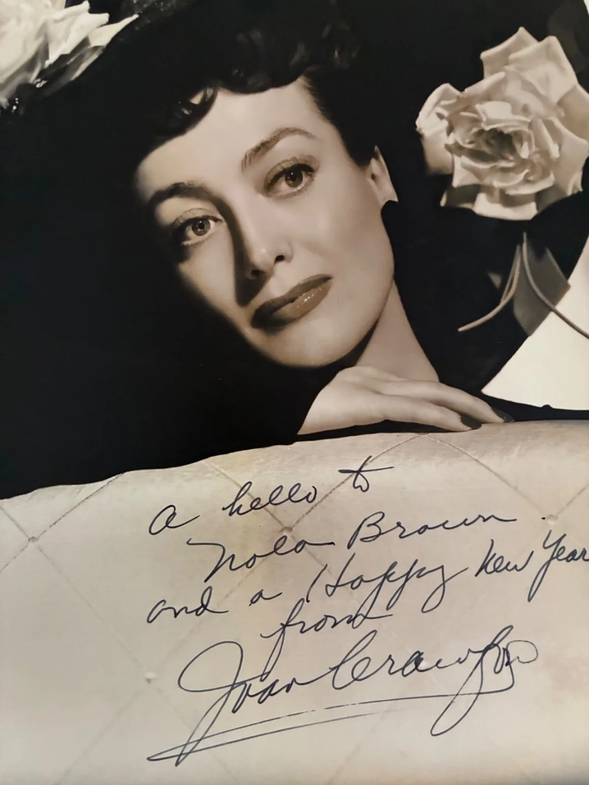 JOAN CRAWFORD Signed Vintage Glamour Photo -Personalized Inscription (no COA), image 3
