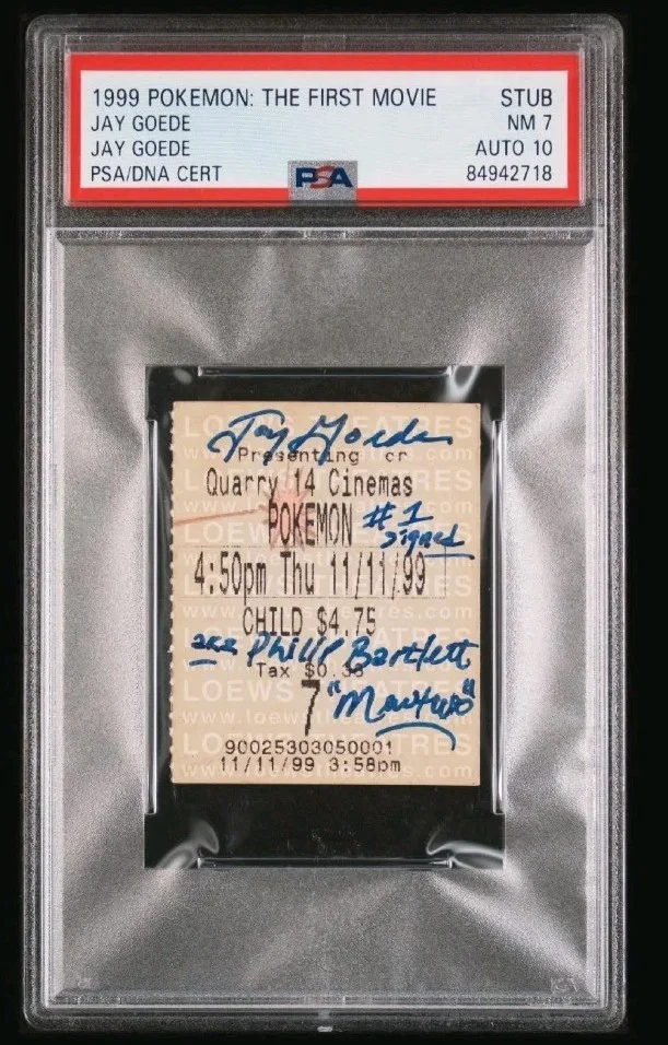 JAY GOEDE — POKEMON THE FIRST MOVIE Stub JAY GOEDE Signed Autograph Auto 10 Sketch 1st Sign, изображение 3