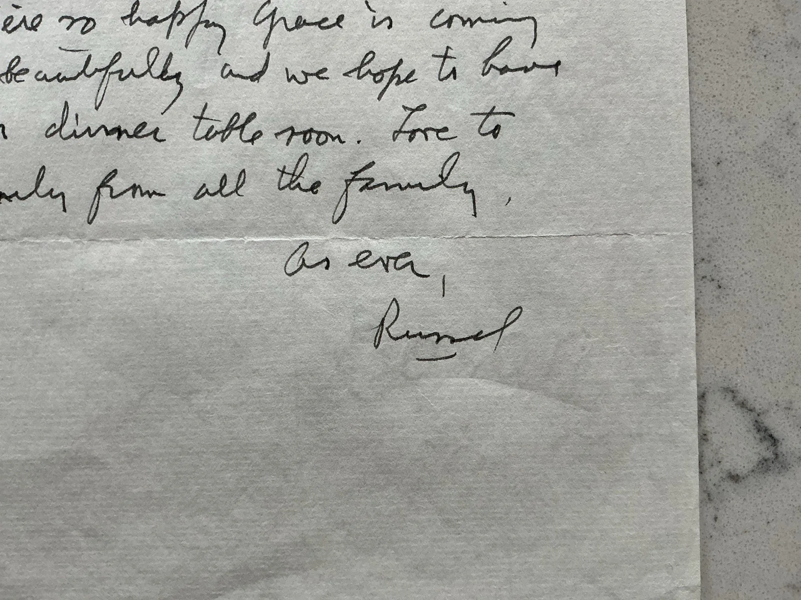 RUSSEL CROUSE ALS AUTOGRAPHED LETTER NOTE BROADWAY PLAYWIGHT 1950, image 2
