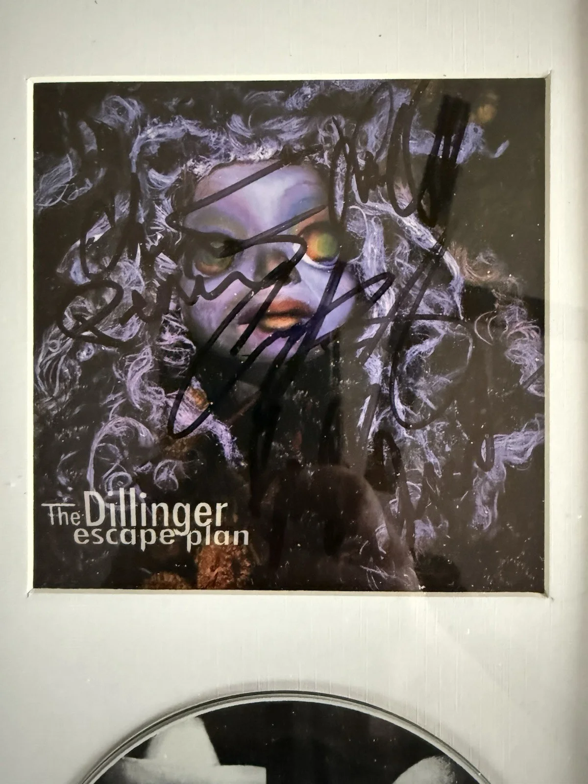 Greg Puciato, Chris Pennie, Liam Wilson, Brian Benoit — THE DILLINGER ESCAPE PLAN - SIGNED & Framed ‘TDEP’ S/T Album - Signed Booklet+CD, изображение 2