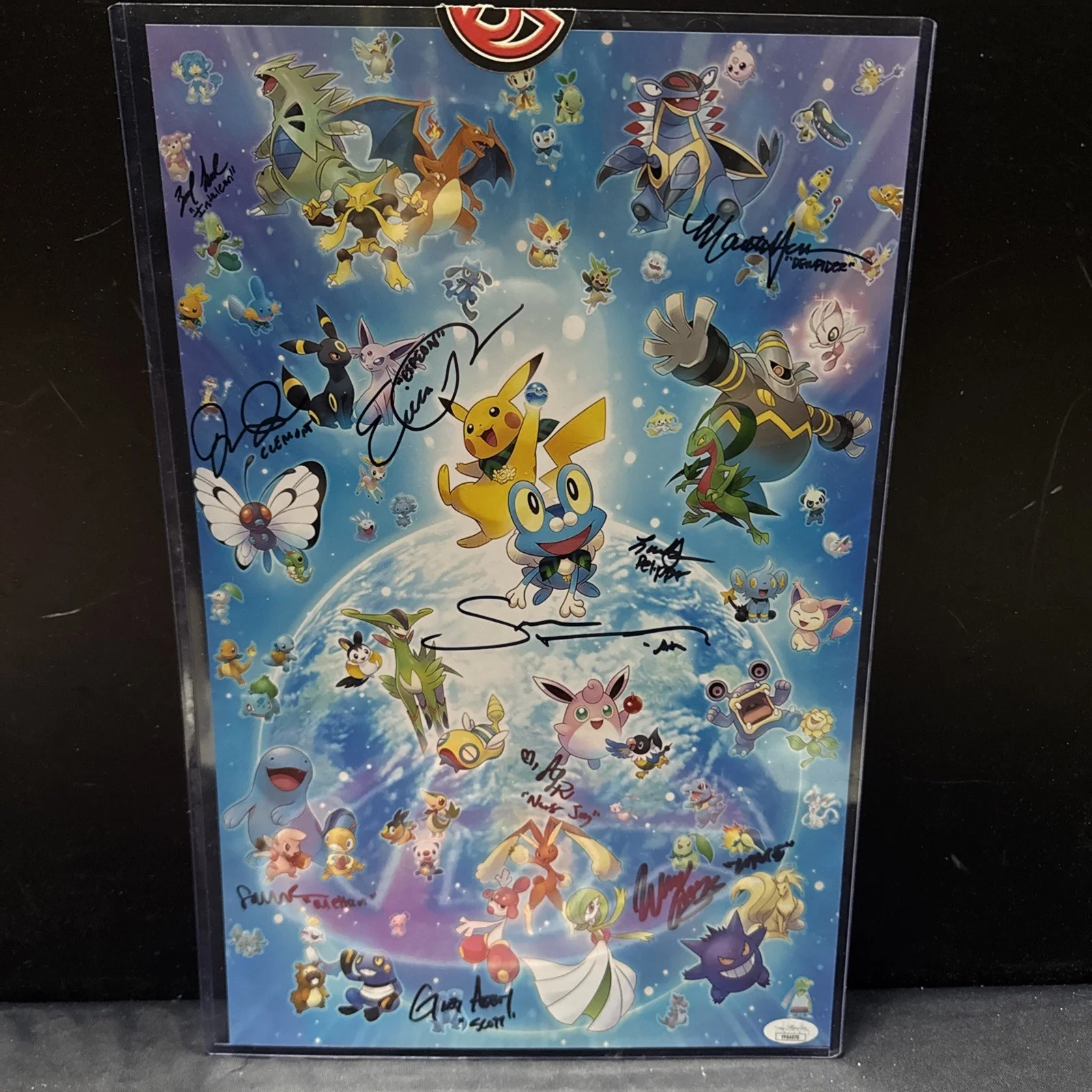 Sarah Natochenny — Sarah Natochenny + Other Pokémon Cast Members Autographed 11x17 Photo Signed JSA