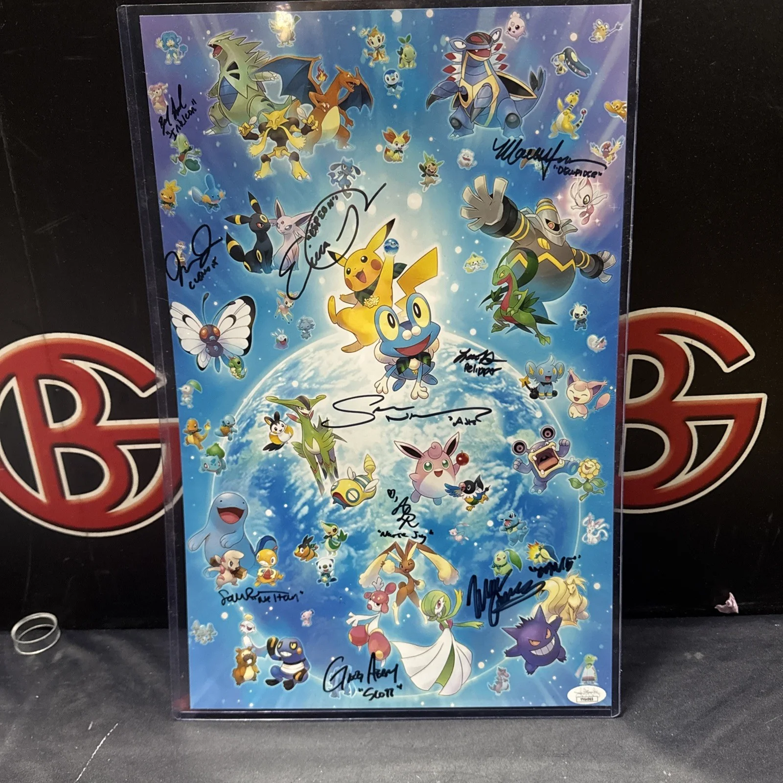 Sarah Natochenny — Sarah Natochenny + Other Pokémon Cast Members Autographed 11x17 Photo Signed JSA
