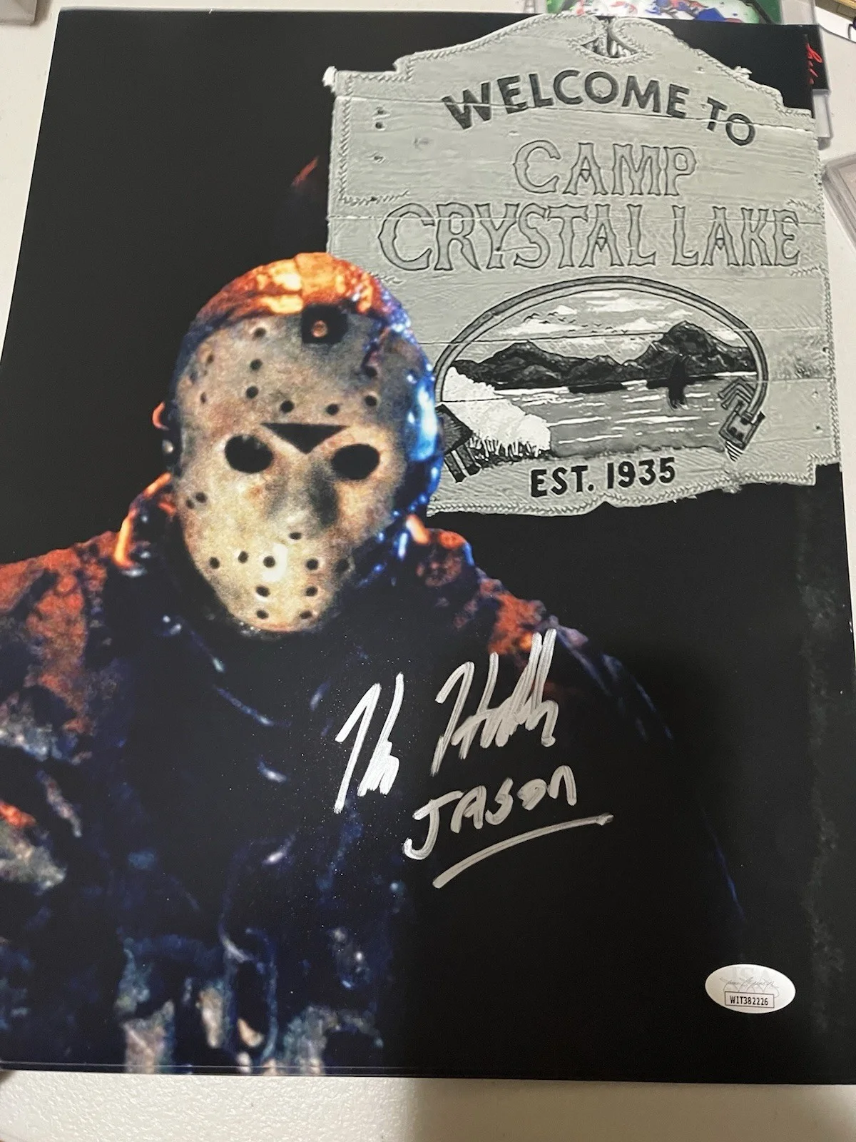 Autographed Kane Hodder 11x14 Friday The 13Th Photo Insc Jason JSA Signed Auto, изображение 4