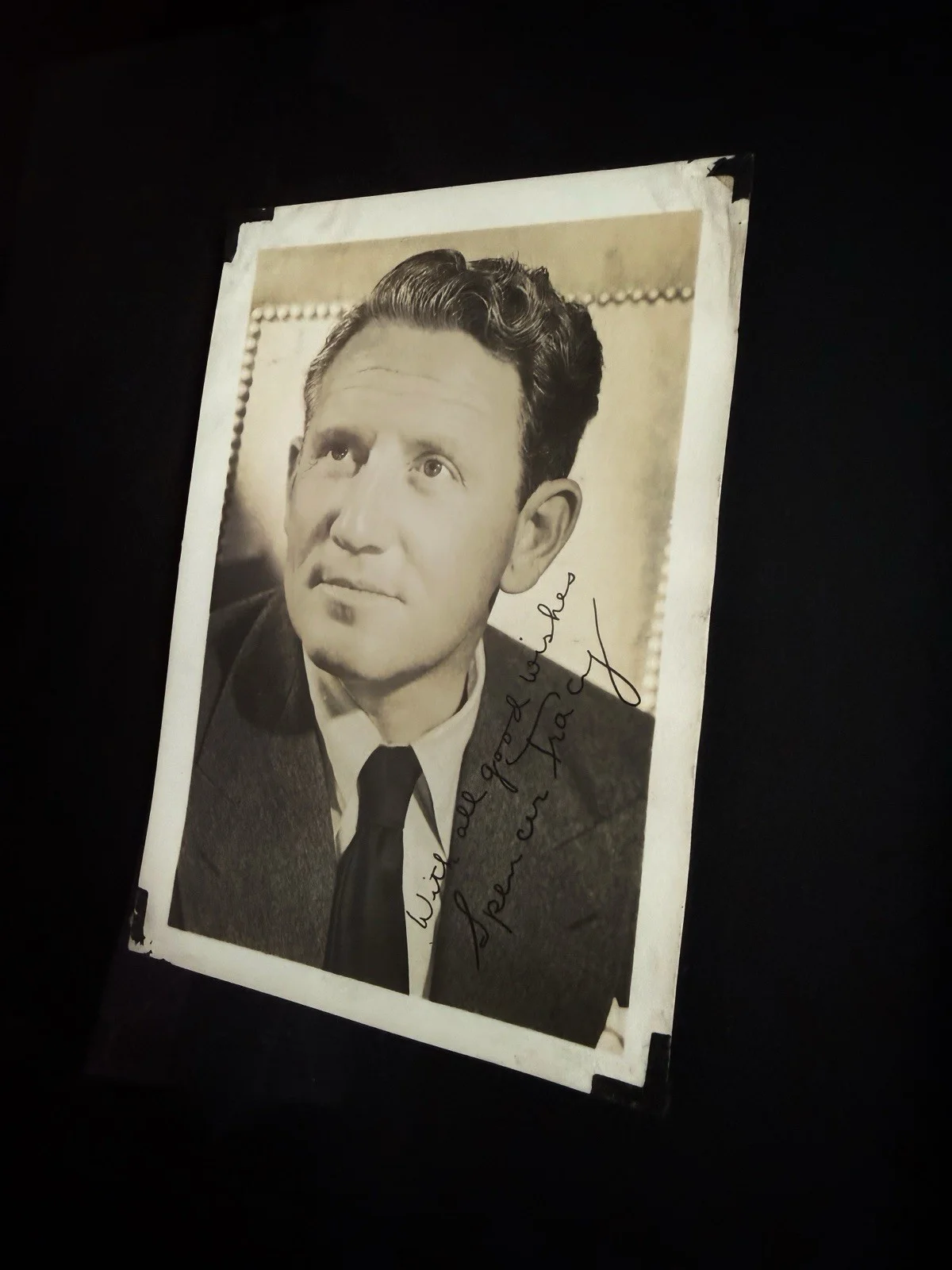 Spencer Tracy — Spencer Tracy Signed Promotional Collector Card Professionally Framed, изображение 2