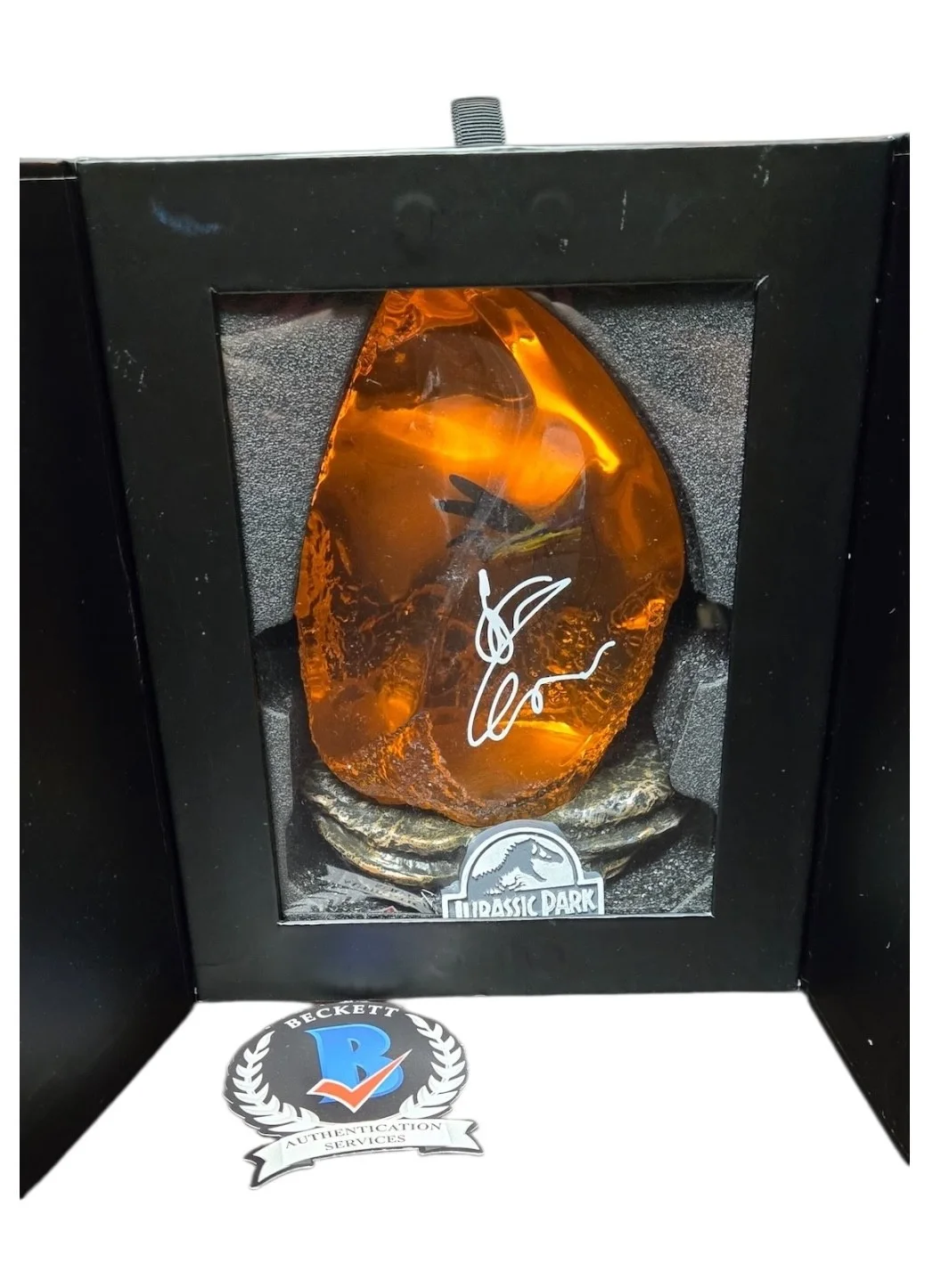 Jeff Goldblum — Jeff Goldblum Signed Autograph Jurassic World Lamp Mosquito in Amber Beckett BAS, image 3