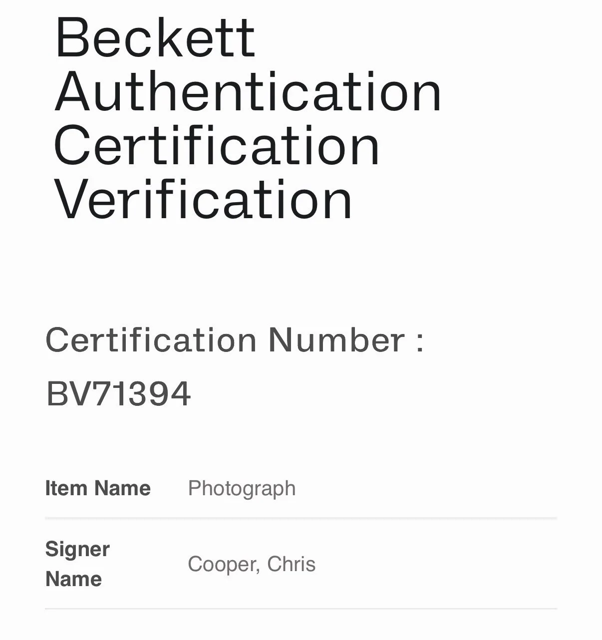 Chris Cooper — Chris Cooper Breach Authentic Signed 8X10 Photo Autographed BAS Beckett COA, image 2