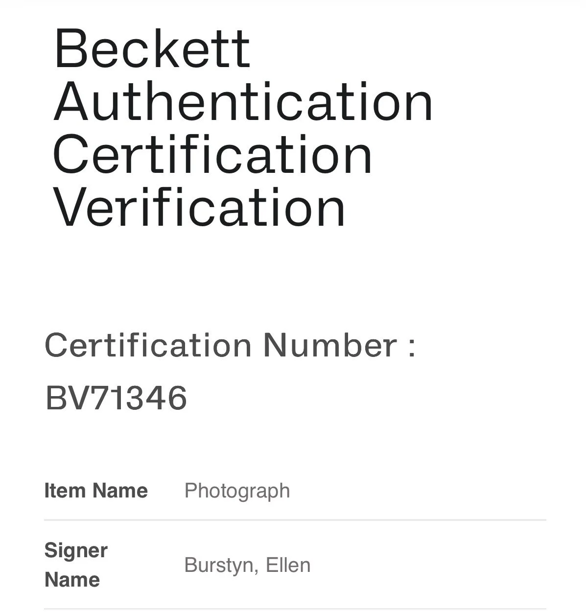 Ellen Burstyn — ELLEN BURSTYN SIGNED AUTOGRAPH 8X10 PHOTO BECKETT BAS COA AUTOGRAPH, image 2