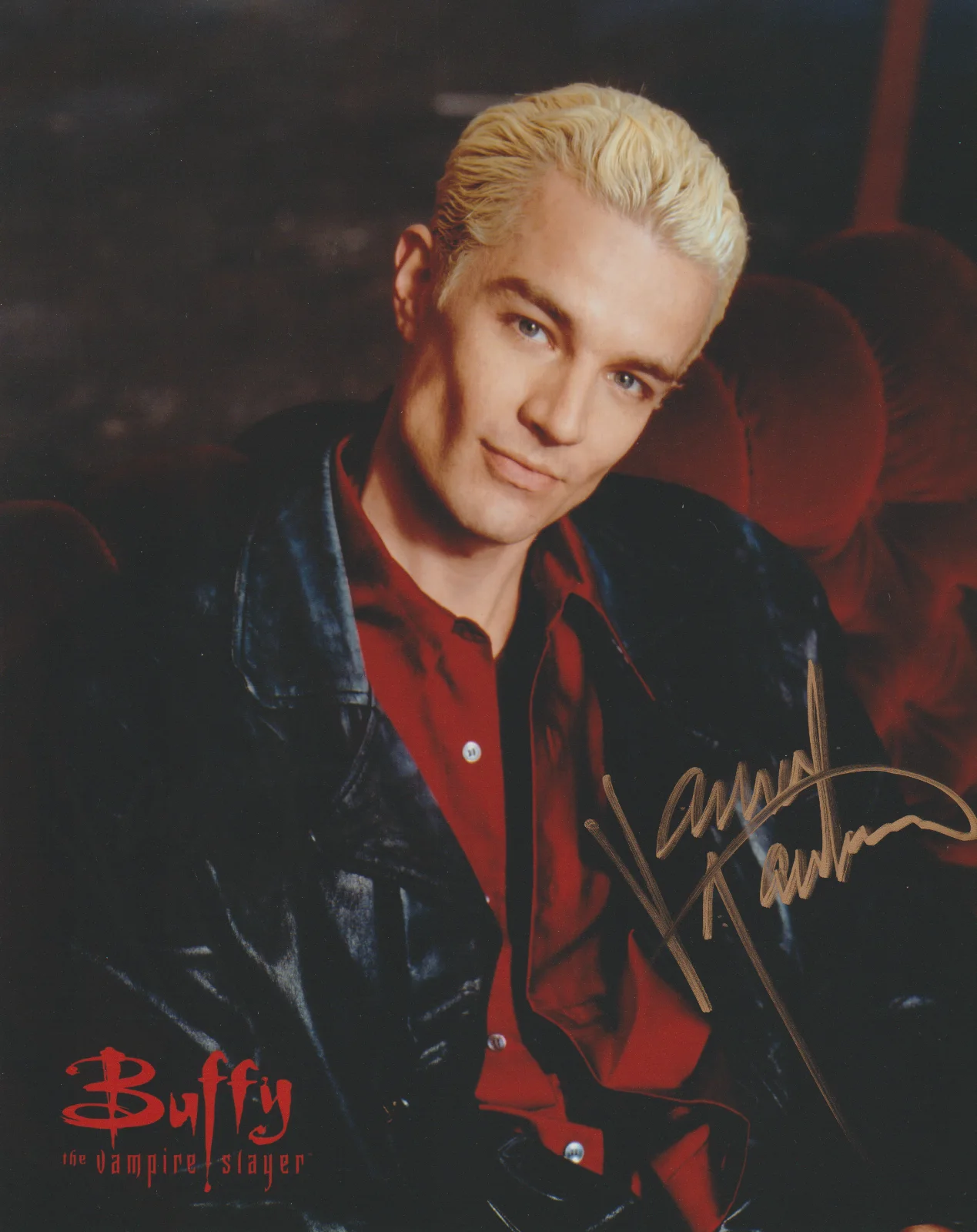 JAMES MARSTERS — JAMES MARSTERS SPIKE 8X10 COLOR PHOTO BUFFY THE VAMPIRE SLAYER AUTOGRAPH