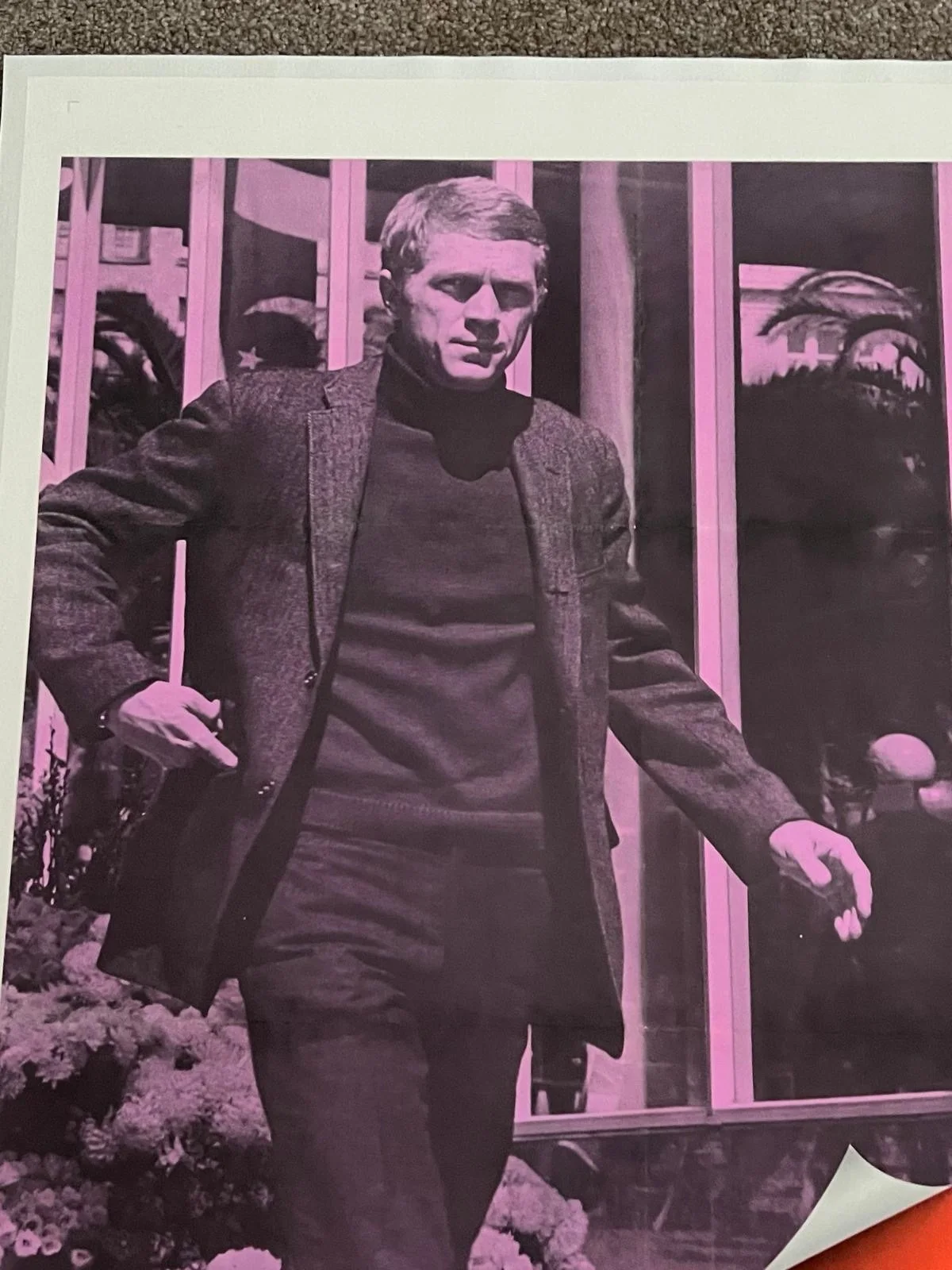 BULLITT Linen Backed US 1 Sheet Film Poster 27x41” 1974 Steve McQueen with Cert, изображение 3