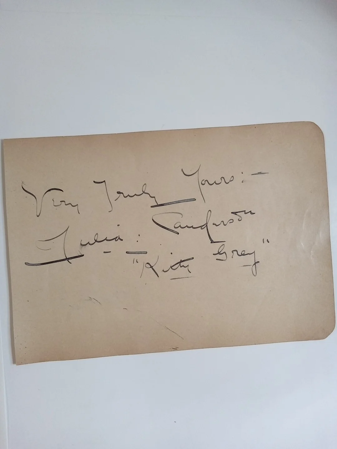 John Barrymore, Irene Bordoni, Julia Sanderson Signed 6.7x5.7 Album Page JSA COA, image 3
