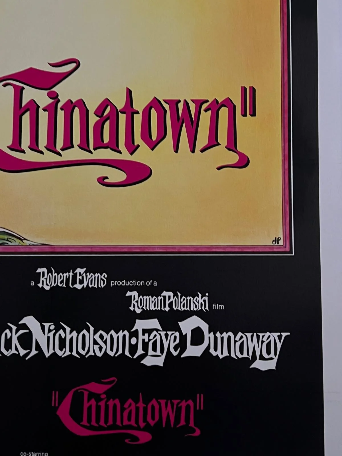 CHINATOWN Linen Backed US 1 Sheet Film Poster 27x41” 1974 Jack Nicholson, изображение 5