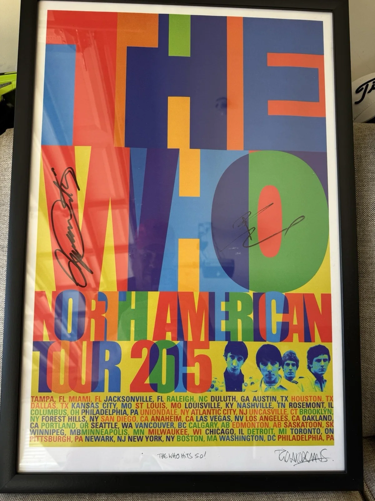 THE WHO HITS 50 - 2015 CONCERT / TOUR AUTOGRAPHED / SIGNED POSTER / LITHOGRAPH!, изображение 2