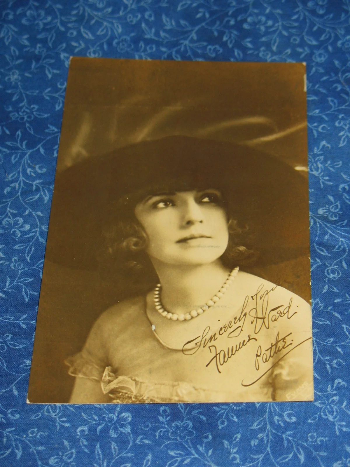 FANNIE WARD — Fannie Ward Early 20th Century Actress RPPC Postcard Photo Antique Signed PHOTO, изображение 2