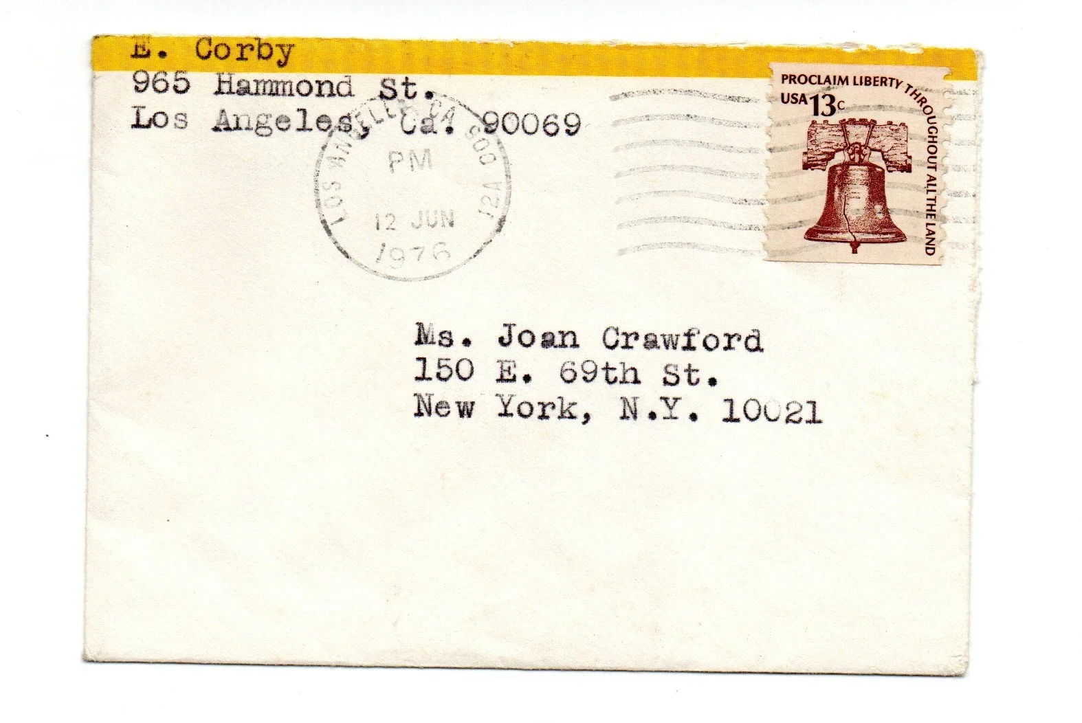 Ellen Corby — ELLEN CORBY signed letter to JOAN CRAWFORD handwritten original vintage, image 3