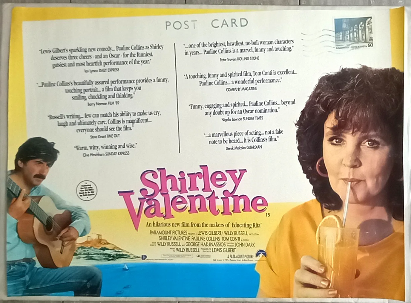 Pauline Collins Poster Set ( x2 UK Quad Posters), Shirley Valentine, Quartet, image 3