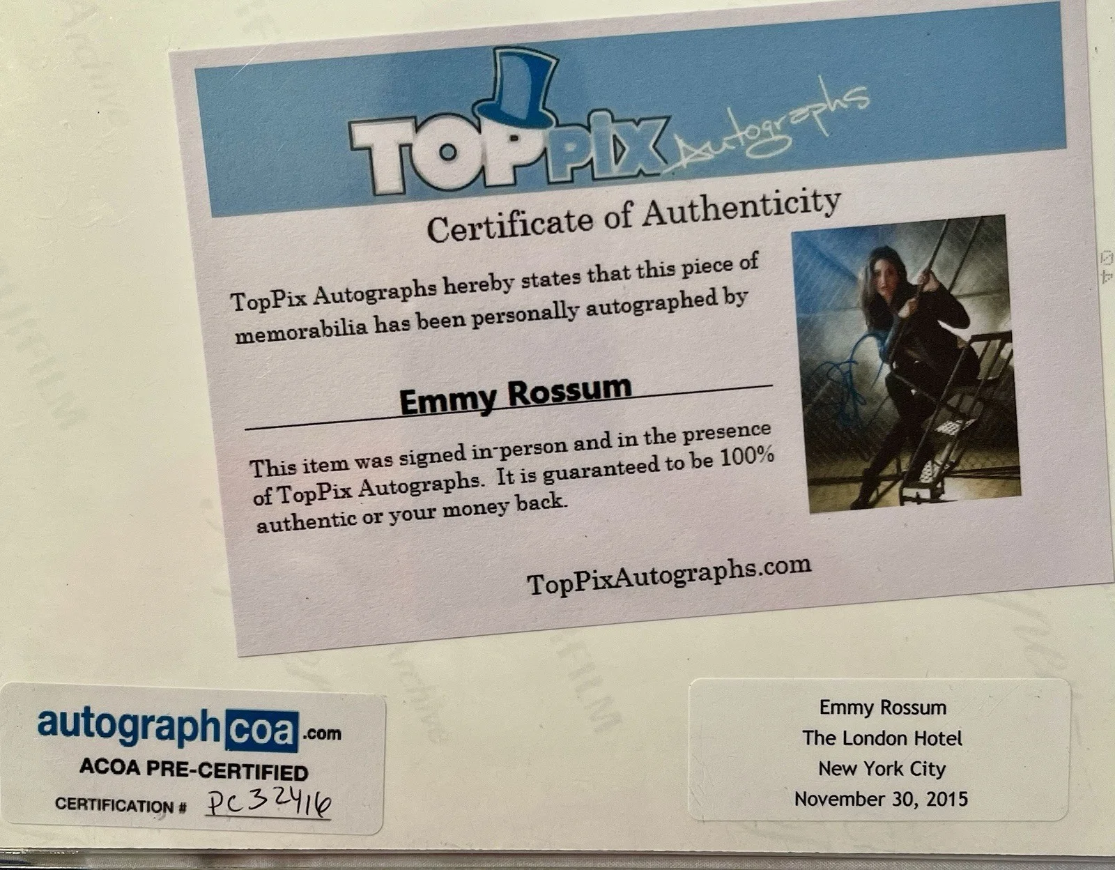 Emmy Rossum Signed Photo With COA Autograph 8x10 Nice!, изображение 2