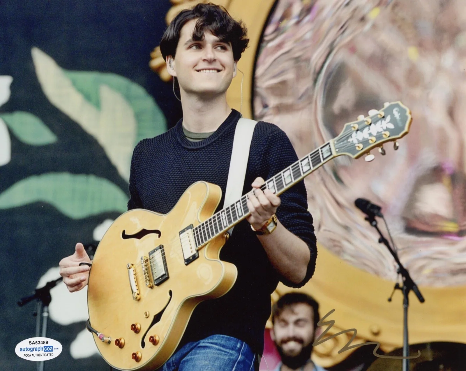 EZRA KOENIG — Ezra Koenig signed "VAMPIRE WEEKEND" 8x10 Photo PROOF c Autographed ACOA COA, image 3