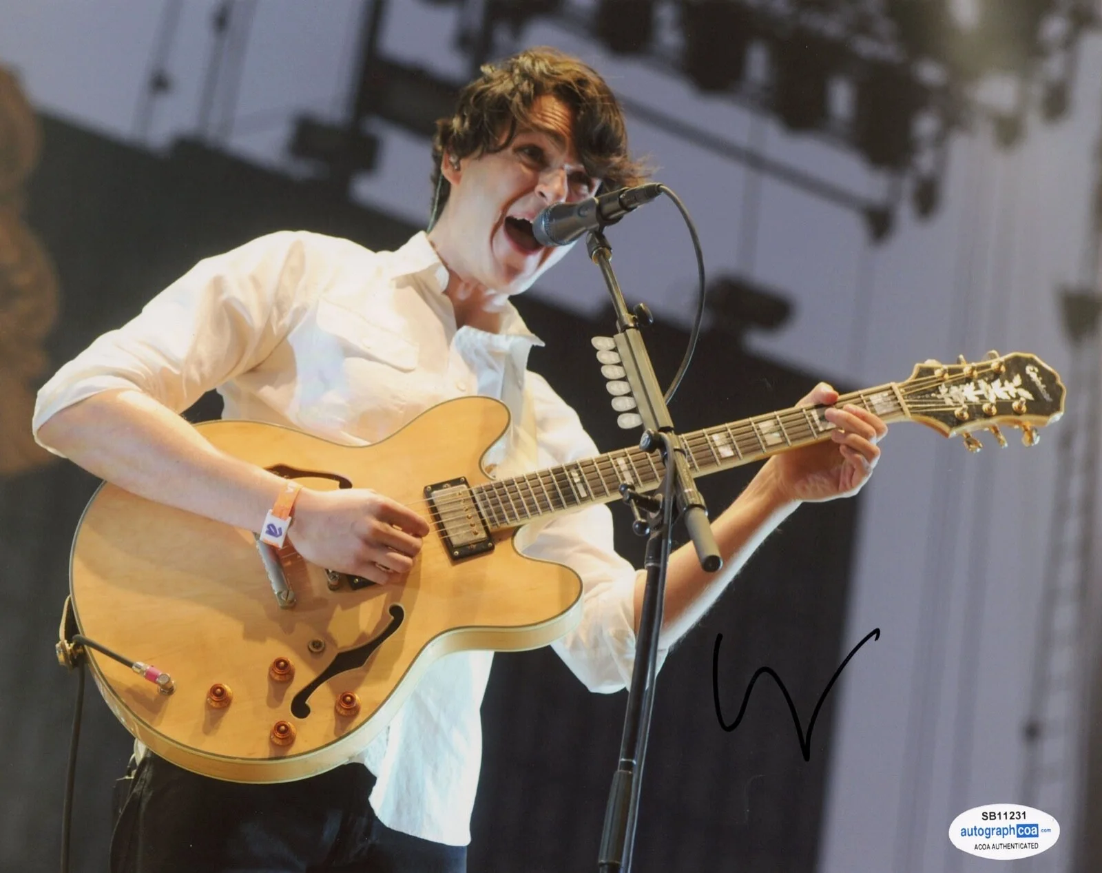 EZRA KOENIG — Ezra Koenig signed "VAMPIRE WEEKEND" 8x10 Photo PROOF a Autographed ACOA COA, image 3
