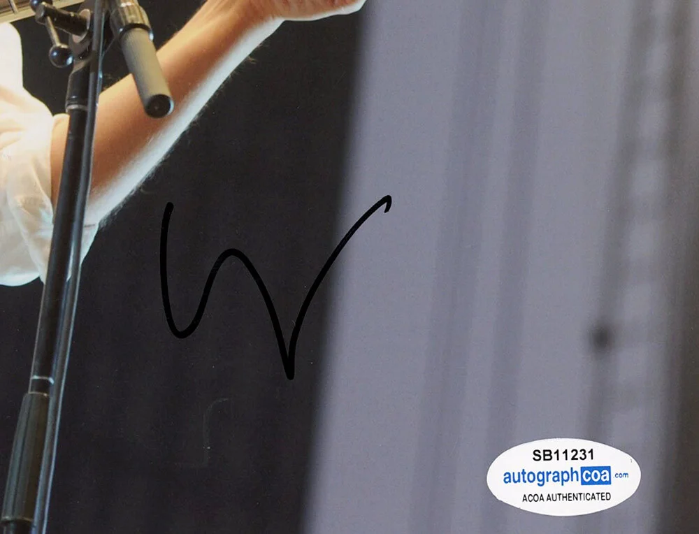 EZRA KOENIG — Ezra Koenig signed "VAMPIRE WEEKEND" 8x10 Photo PROOF a Autographed ACOA COA, image 4
