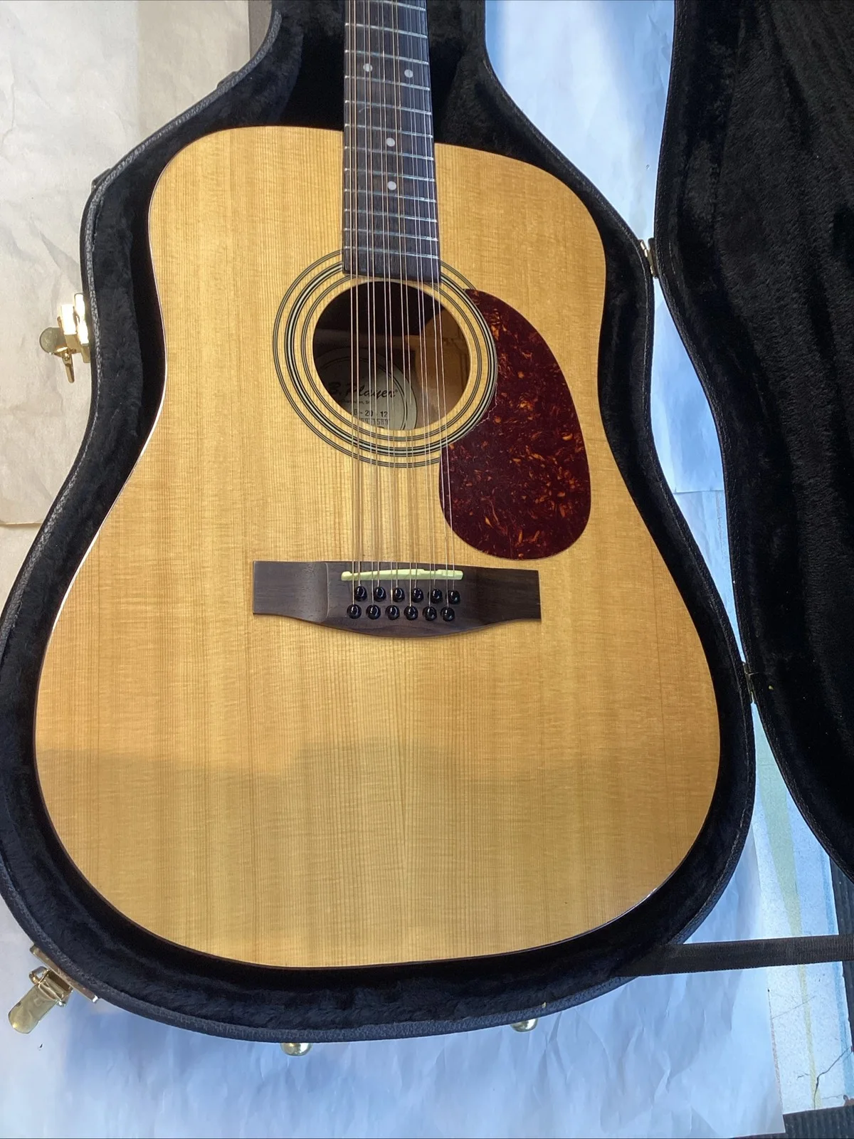 JBP 12 String Acoustic Guitar JB-20-12 With Hard Case, image 2