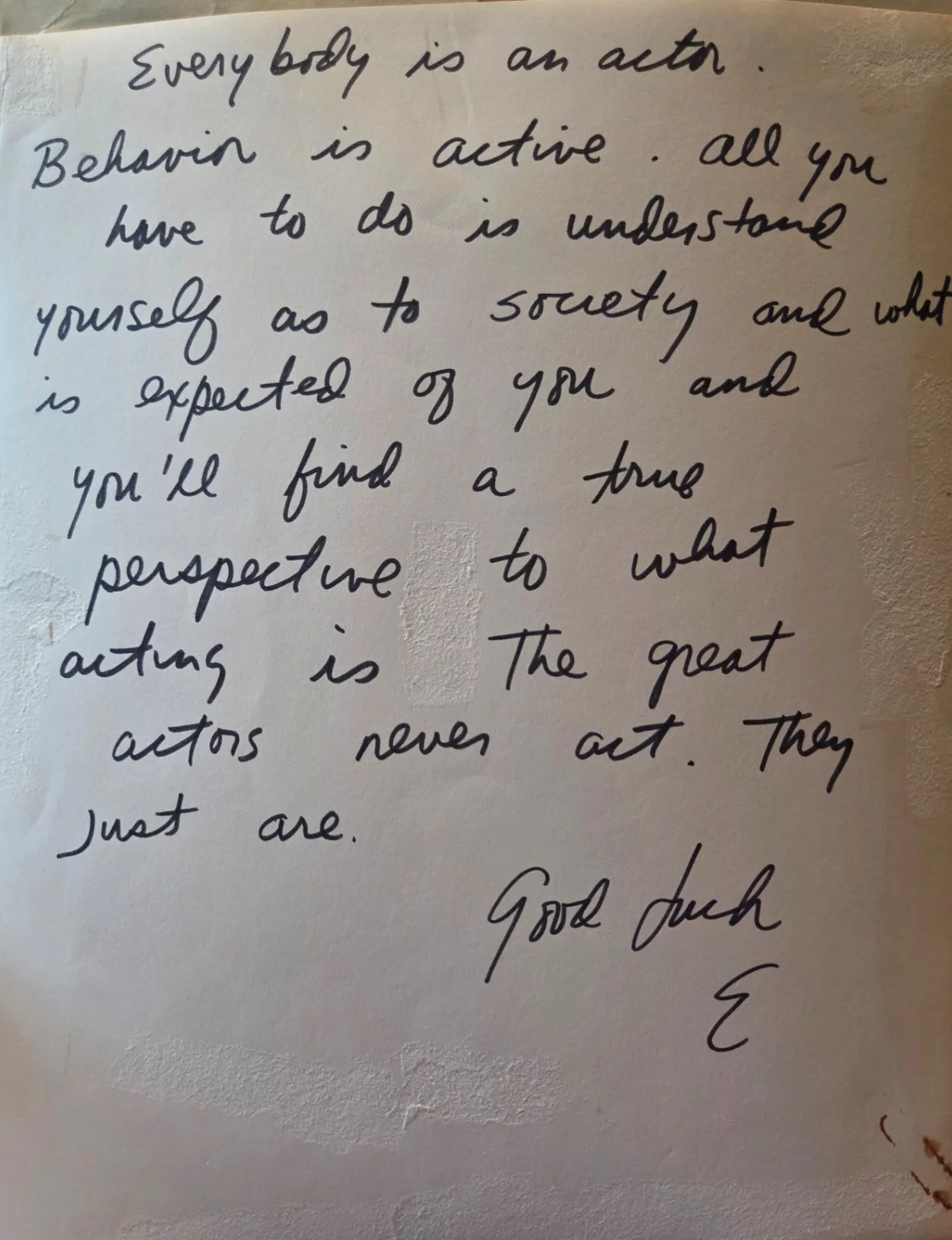 Elliott Gould — ELLIOTT GOULD Signed Autographed 8x10 / Hand written letter on back about acting, изображение 2