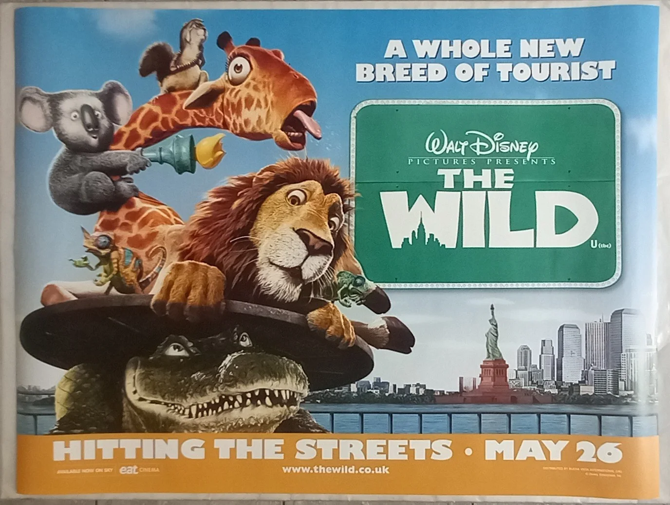 The Wild (2006) D/S UK Quad Poster, Disney, Kiefer Sutherland, Jim Belushi, изображение 2