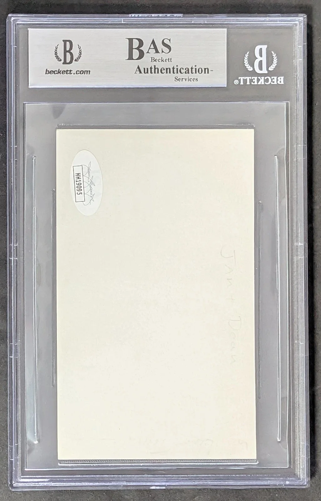 Dean Torrence — Dean Torrence (Jan and Dean) Signed Index Card...Beckett and JSA Authenticated!, image 3
