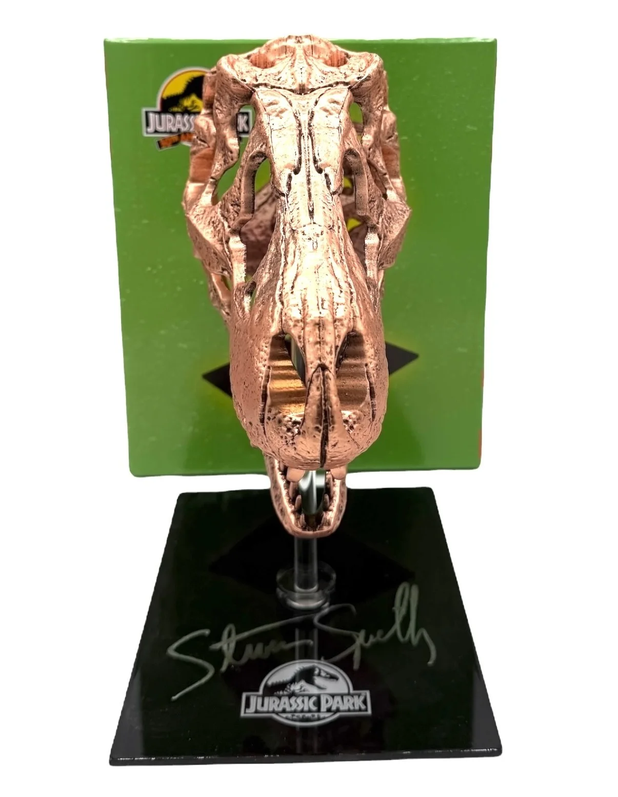 STEVEN SPIELBERG — STEVEN SPIELBERG SIGNED AUTOGRAPH JURASSIC PARK T-REX SKULL PROP BAS BECKETT, изображение 4