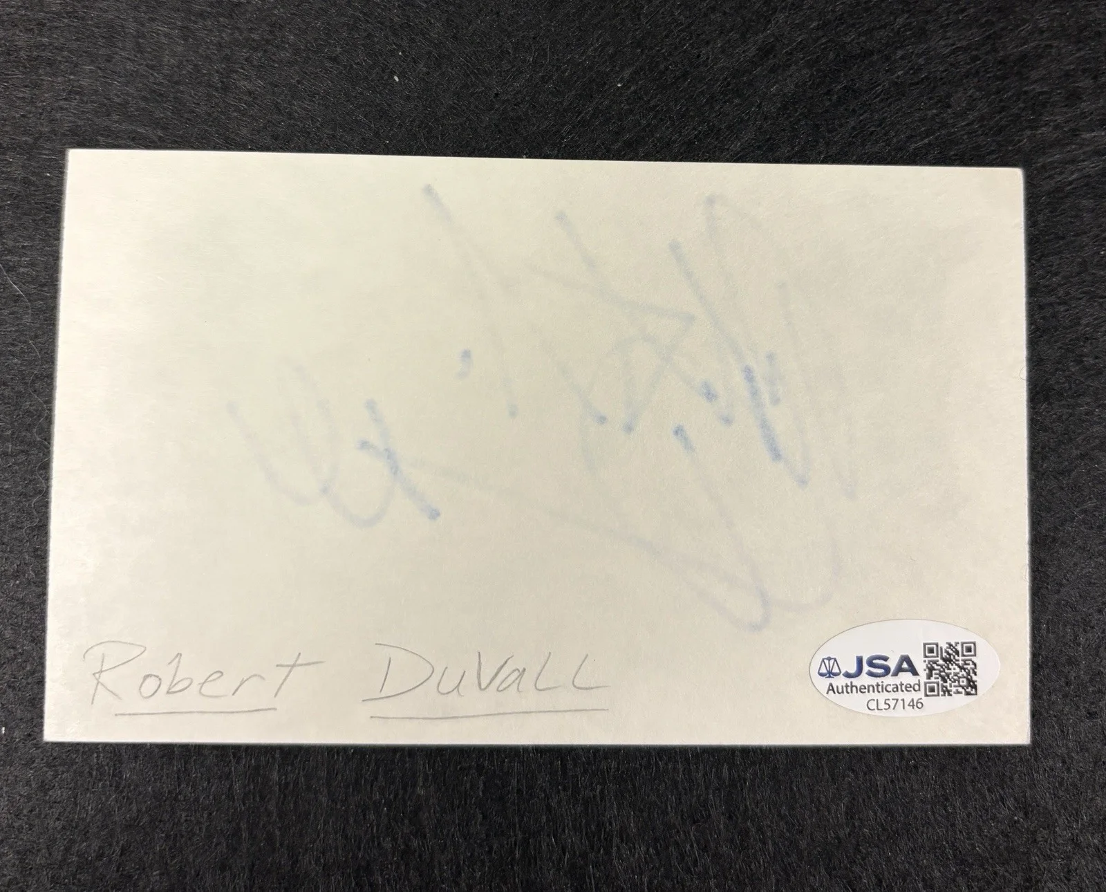Robert Duvall Signed Cut 3x5 Autograph JSA Certified The Godfather, image 2