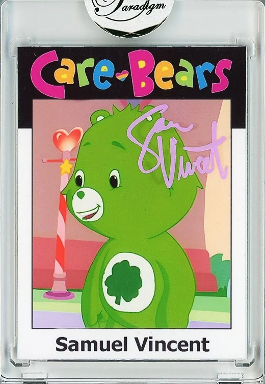 Samuel Vincent — -CARE BEARS- GOOD LUCK BEAR Samuel Vincent Signed/Autograph/Auto Cartoon Card