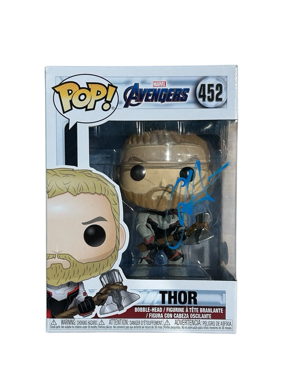 chris hemsworth — Chris Hemsworth Signed Autographed Thor Funko Pop Beckett COA Avengers 452, image 2
