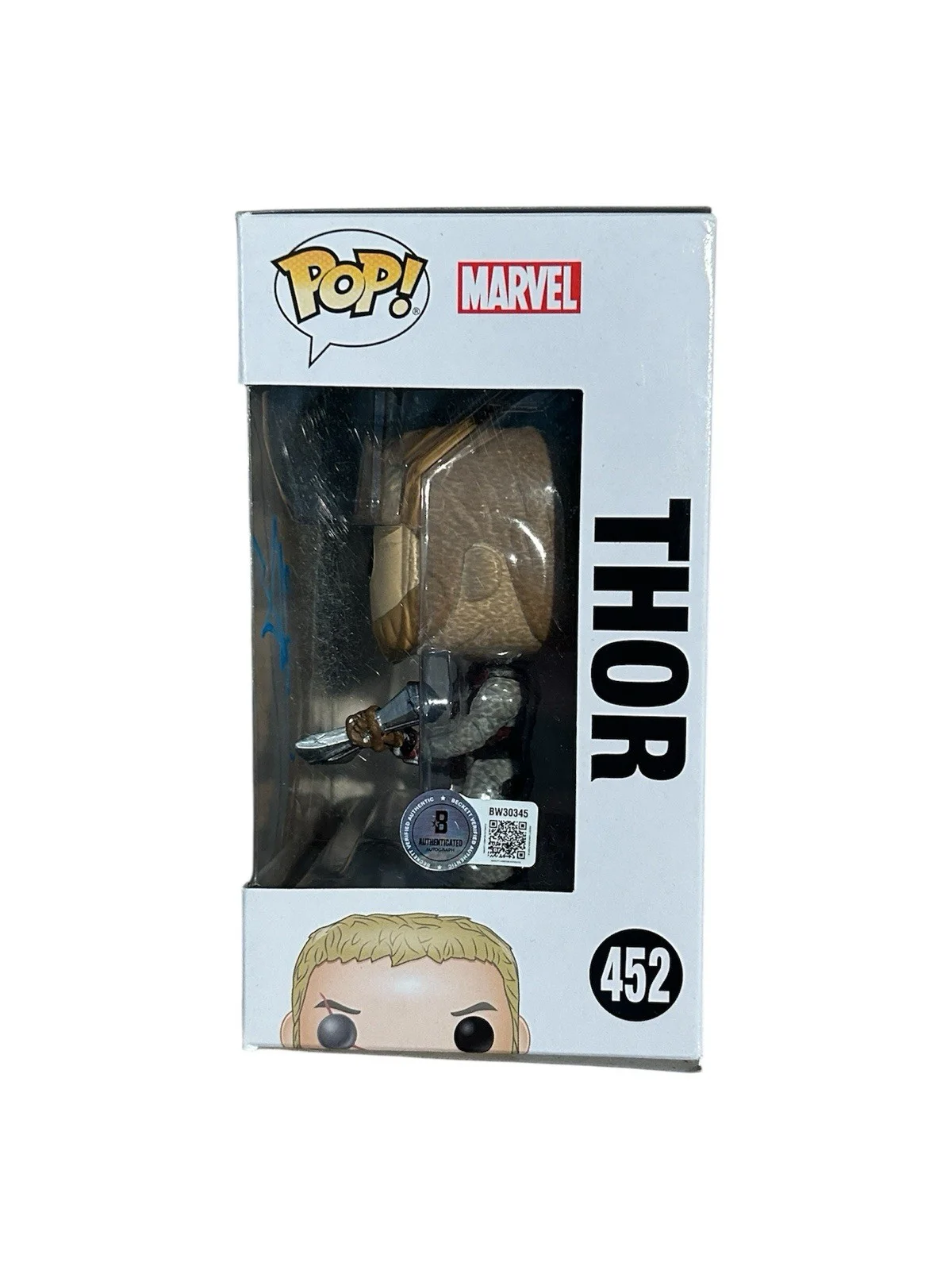 chris hemsworth — Chris Hemsworth Signed Autographed Thor Funko Pop Beckett COA Avengers 452, image 3