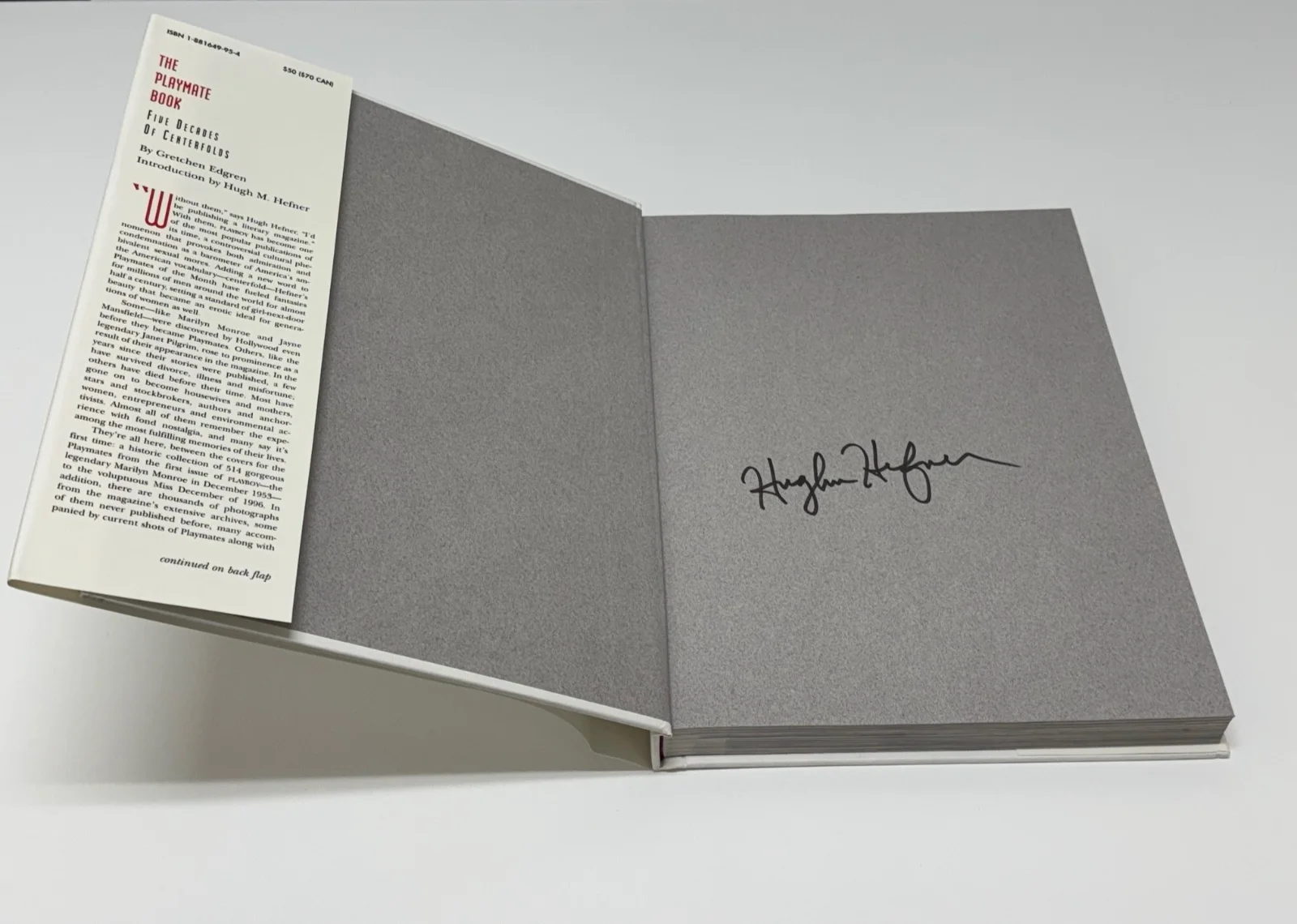 Hugh Hefner — Hugh Hefner Hand Signed Book Authentic Autograph POA Playboy Playmate coa proof, image 3