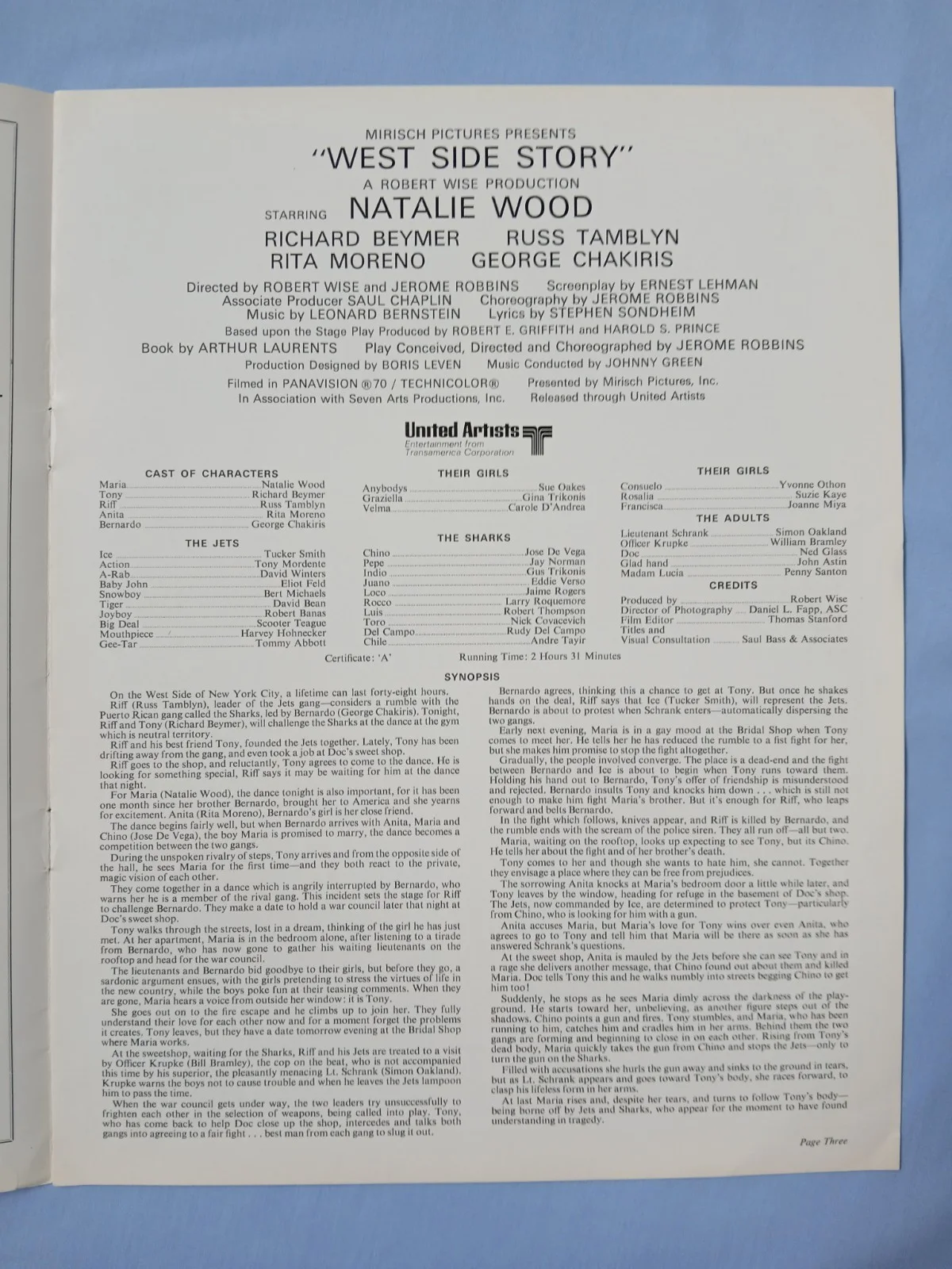 WEST SIDE STORY (1961) rare original UK Exhibitors Campaign Press Book, image 4
