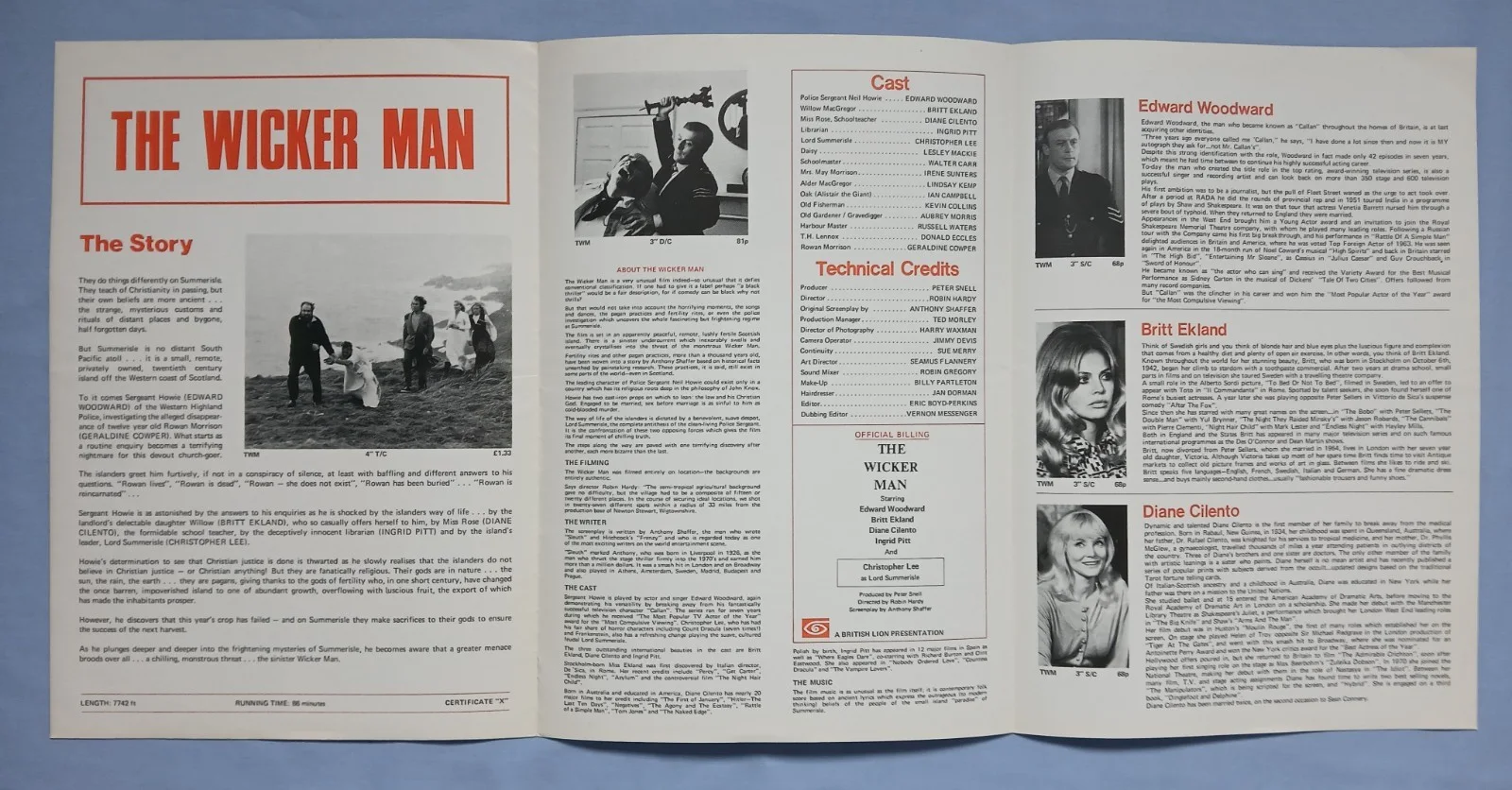 THE WICKER MAN (1973) original UK Exhibitors Campaign Press Book, изображение 3