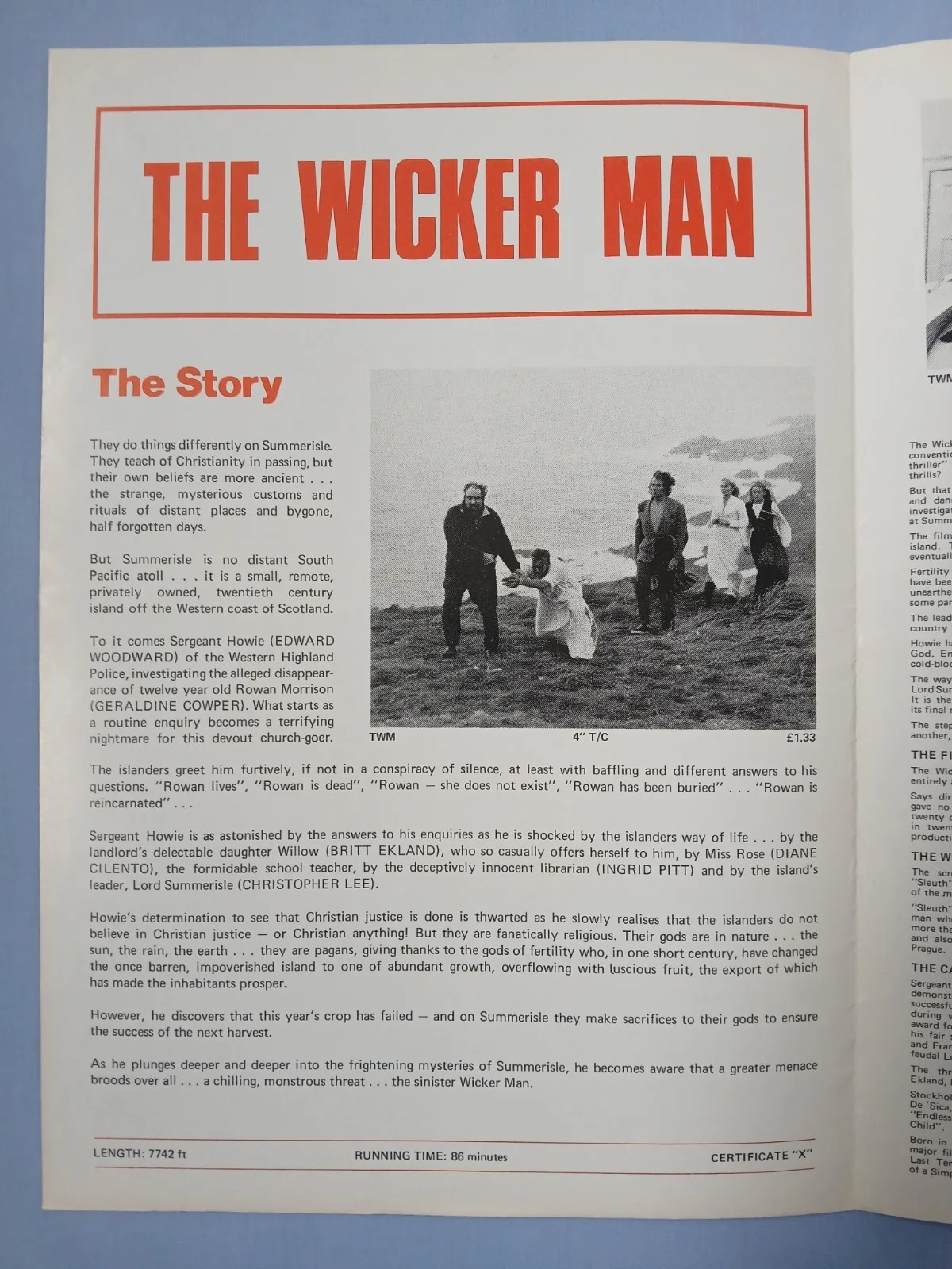 THE WICKER MAN (1973) original UK Exhibitors Campaign Press Book, изображение 4