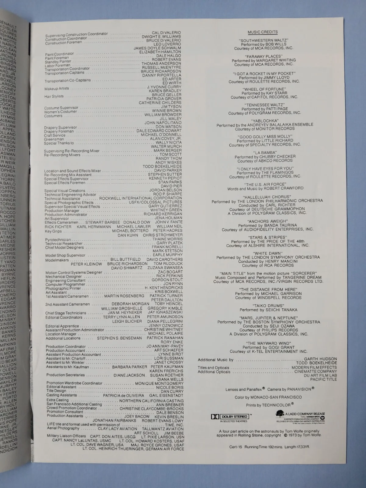 THE RIGHT STUFF (1983) orig UK Exhibitors Campaign Press Book - NASA Space drama, image 3