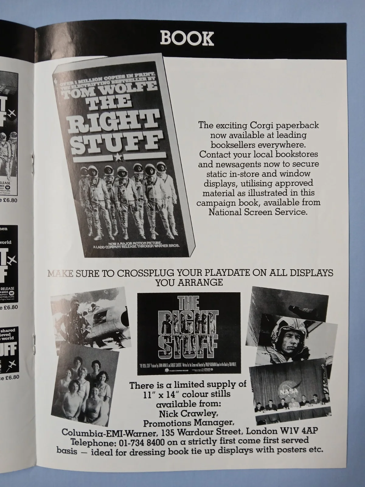 THE RIGHT STUFF (1983) orig UK Exhibitors Campaign Press Book - NASA Space drama, image 5