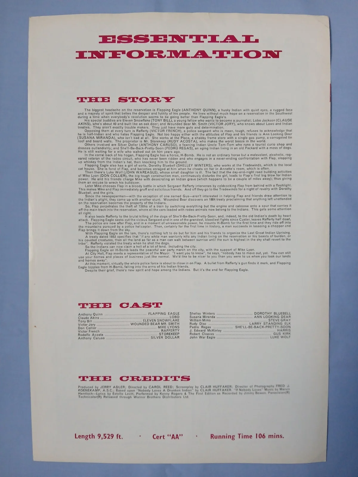 THE LAST WARRIOR (1970)original UK Exhibitors Campaign Press Book -Anthony Quinn, image 3