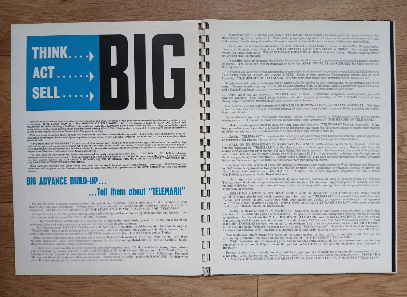 THE HEROES OF TELEMARK (1965) original UK Campaign Press Book - Kirk Douglas, изображение 3