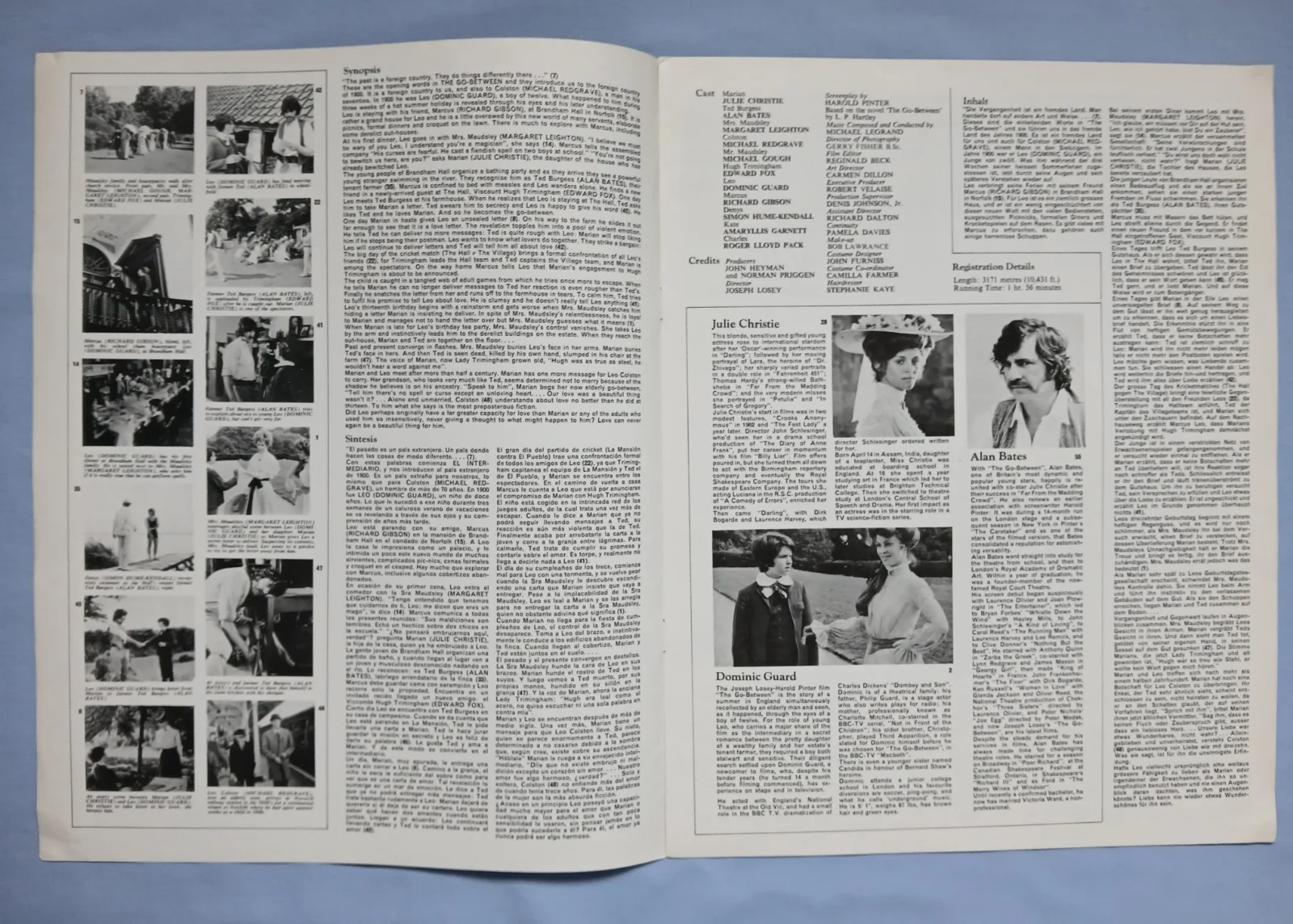 THE GO-BETWEEN (1970)original UK Campaign Press Book - Julie Christie,Alan Bates, изображение 2